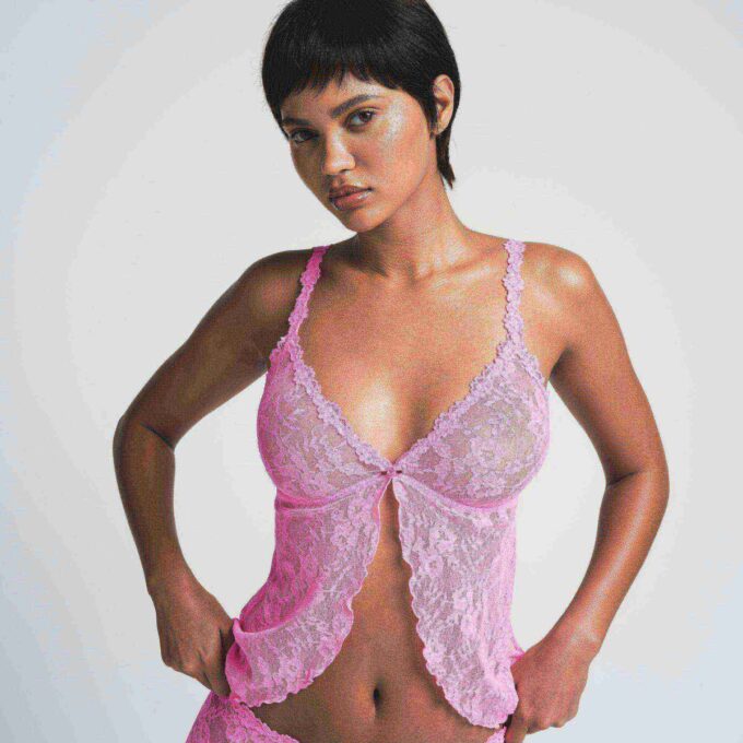 BABYDOLL TOP MED STRETCH-BLONDE