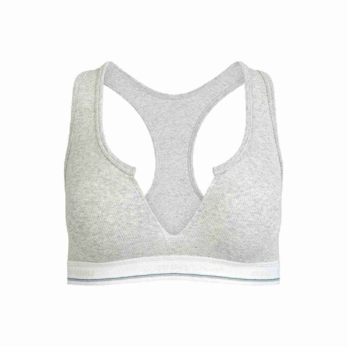 BOMULDSRIBBEDE BRALETTE MED SPLIT NECK