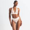 BOMULDSRIBBEDE HALTER-BRALETTE
