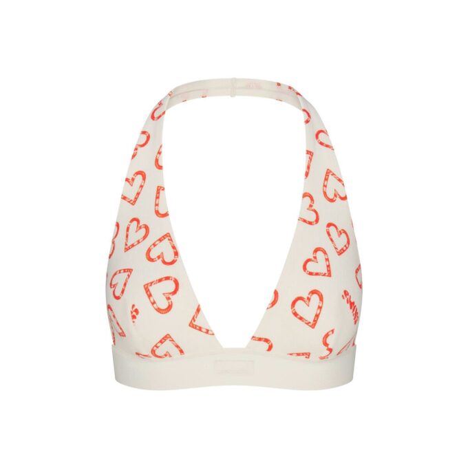 BOMULDSRIBBEDE HALTER-BRALETTE