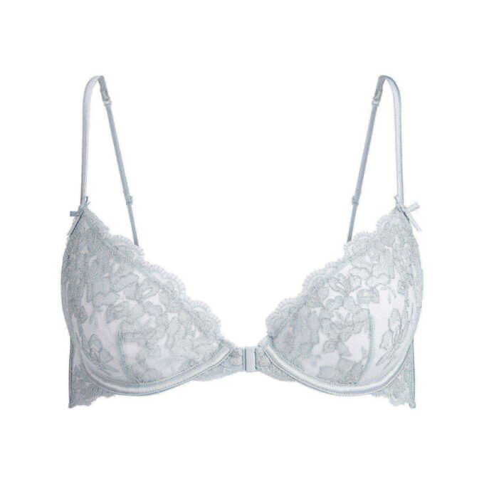 BRODERET LINGERIE FRONTLUKKET UFORERT BH