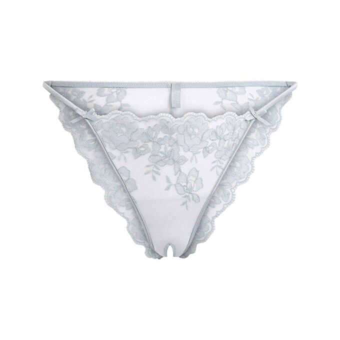 BRODERET LINGERIE MED SKRIDTLØS STRINGBIKINI