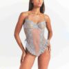 BRODERET LINGERIE UFOREDE SKRIDTFRISTET TEDDY