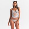BRODERET LINGERIE UFORTET KORSET