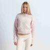 BØRSTET ALPACA-TRØJE MED CREWNECK-HALS