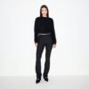 BØRSTET ALPACA-TRØJE MED CREWNECK-HALS