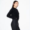BØRSTET ALPACA-TRØJE MED CREWNECK-HALS