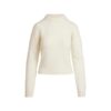 BØRSTET ALPACA-TRØJE MED CREWNECK-HALS