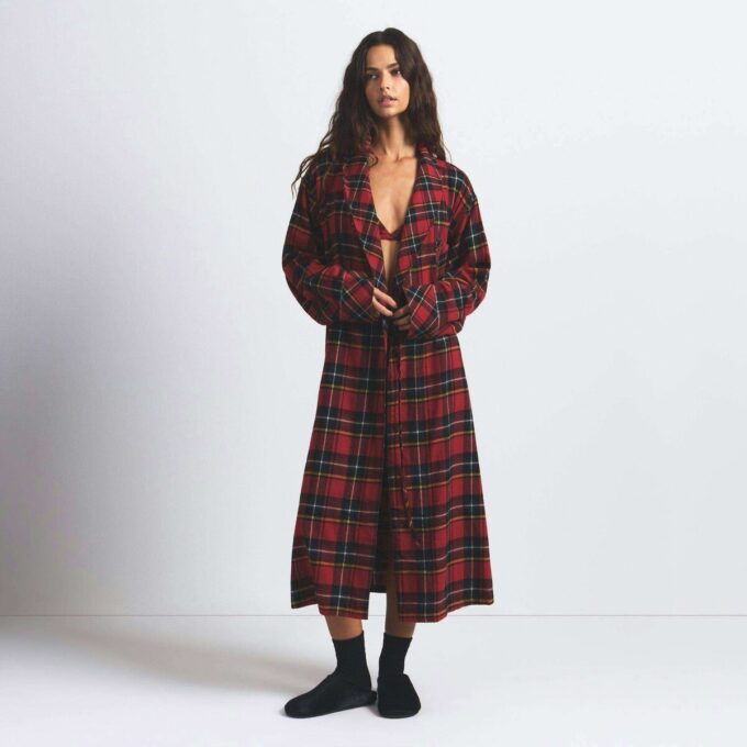 FLANEL SØVN LANG KAMBÅDE