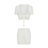 FUZZY KNITS CROP TOP OG SHORTS SÆT