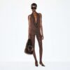 GLATTE LAG DYBT PLUNGE HALTER TOP