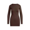 GLATTE LAG-FORMER MED CREWNECK-HALS MINIKJOLE