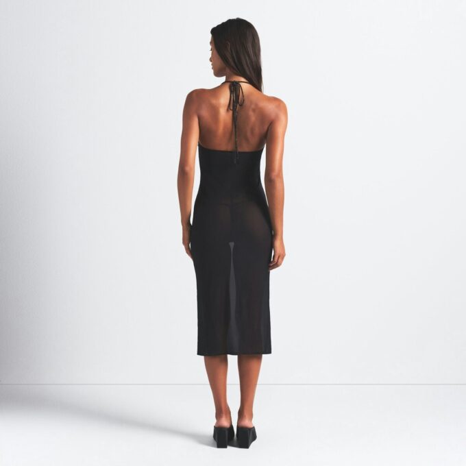 HALTEKJOLE MED RHINESTEN-STRIKKET HALTEKJOLE I MIDI-SLIP