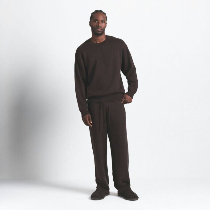 Herresweater i bomuldsstrik