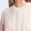 HYGGELIG LET OVERSIZERET KABELSTRIKKET TRØJE MED CREWNECK