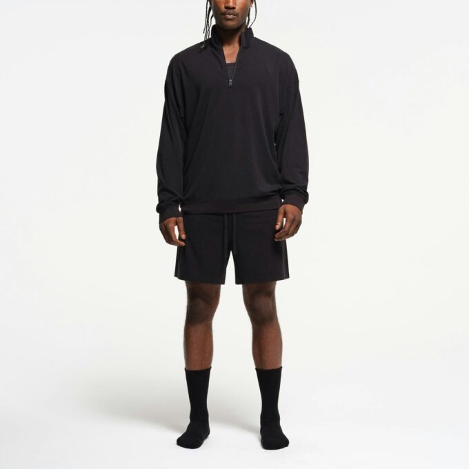 JERSEY LOUNGE HERRE AFSLAPPET KVARTLYNLÅS PULLOVER