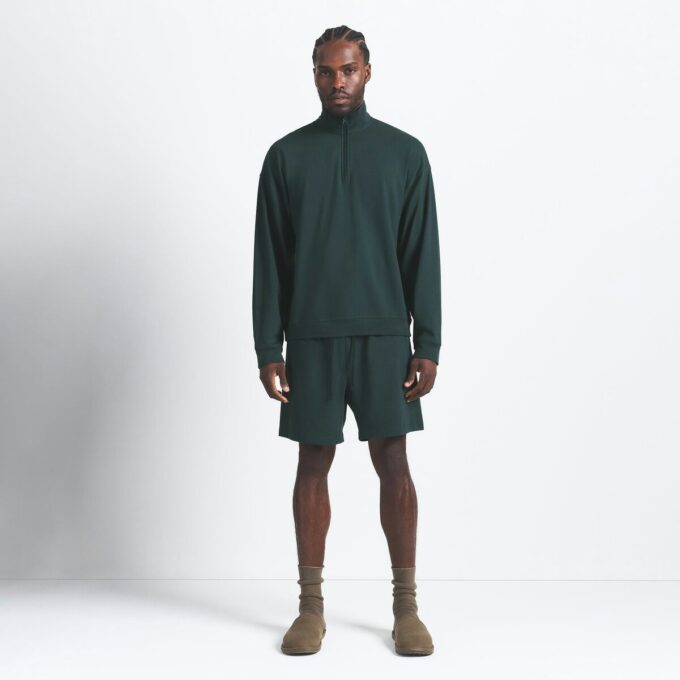 JERSEY LOUNGE HERRE AFSLAPPET KVARTLYNLÅS PULLOVER