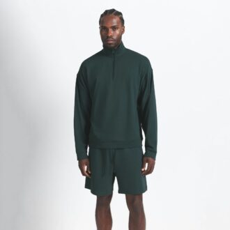 JERSEY LOUNGE HERRE AFSLAPPET KVARTLYNLÅS PULLOVER
