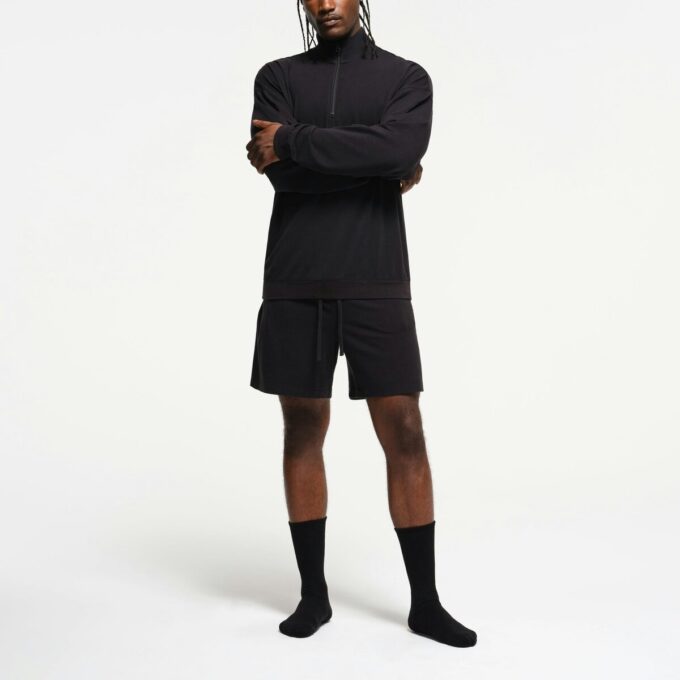 JERSEY LOUNGE HERRE AFSLAPPET KVARTLYNLÅS PULLOVER