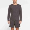 JERSEY LOUNGE HERRE AFSLAPPET LANGERMET T-SHIRT