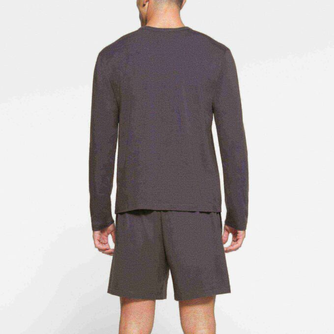 JERSEY LOUNGE HERRE AFSLAPPET LANGERMET T-SHIRT