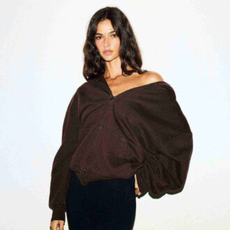 KÆRESTEFLEECE OVERSIZED HÆTTETRØJE MED LYNLÅS