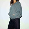 KÆRESTEFLEECE OVERSIZED HÆTTETRØJE MED LYNLÅS