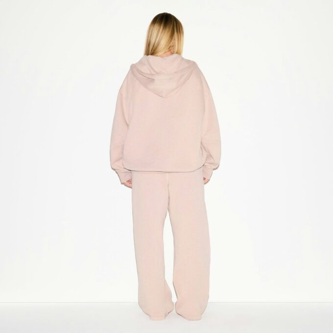 KÆRESTEFLEECE OVERSIZED HÆTTETRØJE MED LYNLÅS