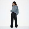 KÆRESTEFLEECE OVERSIZED HÆTTETRØJE MED LYNLÅS