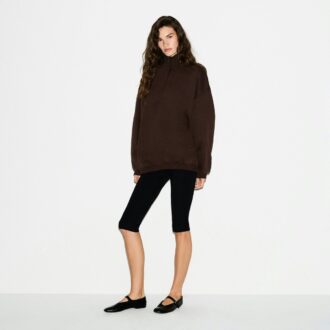 KÆRESTEFLEECE OVERSIZED HALV LYNLÅS
