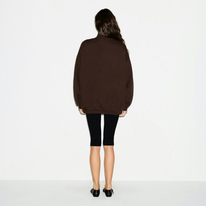 KÆRESTEFLEECE OVERSIZED HALV LYNLÅS