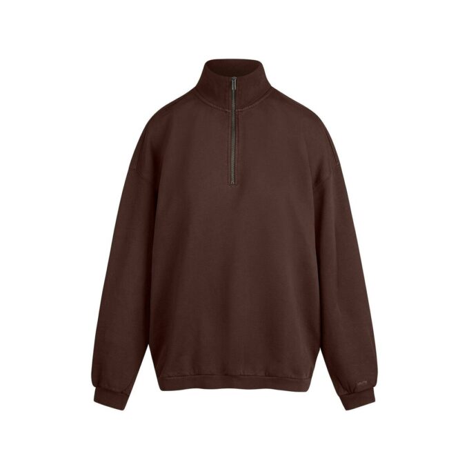 KÆRESTEFLEECE OVERSIZED HALV LYNLÅS