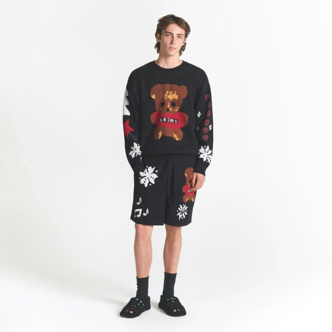KAKTUS PLANTE FLEA MARKET X SKIMS BOMULDSSTRIK HERRE INTARSIA SHORTS