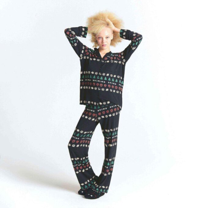 KAKTUS PLANTE FLEA MARKET X SKIMS SKIMS SLEEP LANGT ÆRME KNAP-OP SÆT