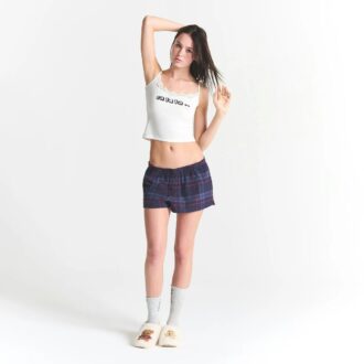 KAKTUS PLANTE FLEA MARKET X SKIMS SKIMS SØVN BLONDE TANKE OG FLANEL SHORTS SÆT