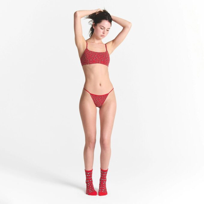 Kaktusplante Flea Market X Skims Bomuldsjersey String Bikini 5-pak