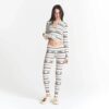 Kaktusplante Loppemarked X Skummet bomuldsrib Henley og leggingssæt