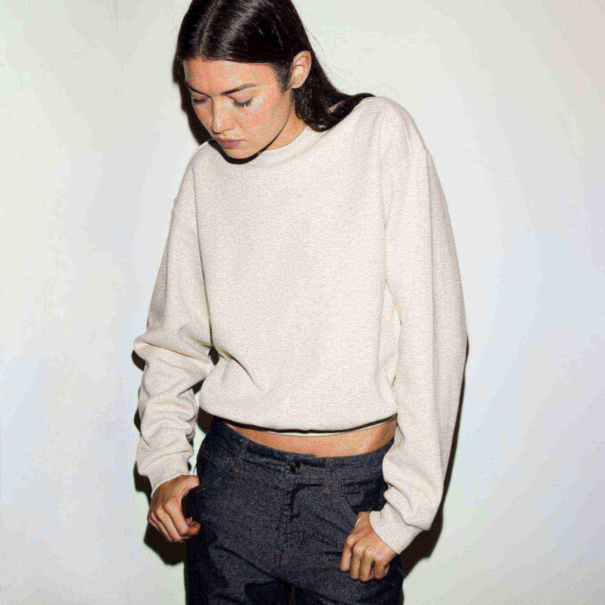 KLASSISK BOMULDSFLEECKE CREWNECK
