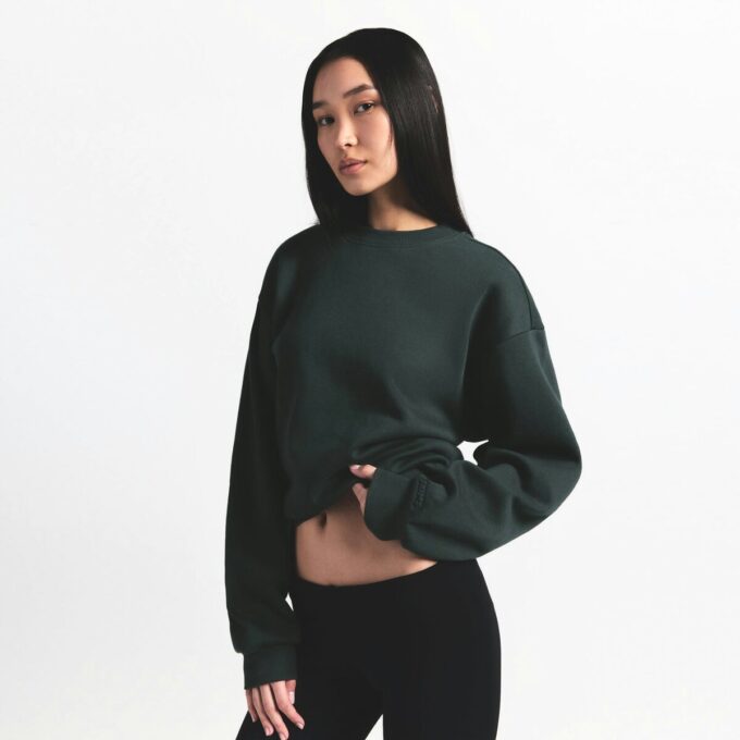 KLASSISK BOMULDSFLEECKE CREWNECK