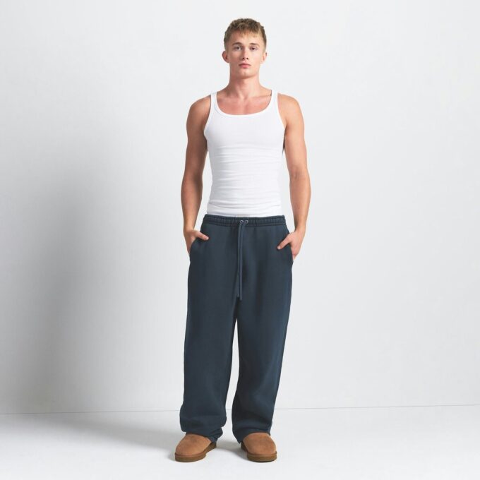 KRAFTIGE FLEECE HERREBUKS MED LIGE BEN