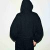 KRAFTIGT FLEECE BOXY HÆTTETRØJE MED LYNLÅS