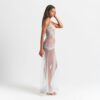 LANG SLIPKJOLE MED BRODERI I LINGERIE