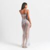 LANG SLIPKJOLE MED BRODERI I LINGERIE