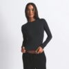 Langærmet T-shirt i bomuldsjersey
