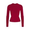 Langærmet T-shirt i bomuldsjersey