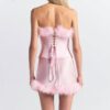 LAVTALET MINI NEDERDEL MED SILKEFJERBÅND