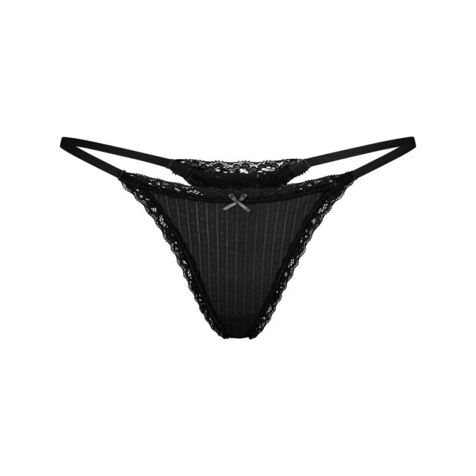 LET BOMULD POINTELLE BLONDE STRING THONG