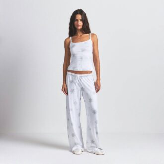 LOGO PLUSH POINTELLE RHINESTEN BUKSER MED STRAIGHT LEG
