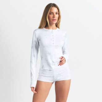LOGO PLUSH POINTELLE RHINESTEN HENLEY SÆT