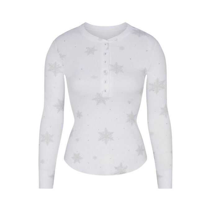 LOGO PLUSH POINTELLE RHINESTEN HENLEY SÆT